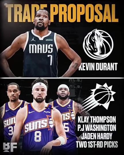 和歐文濃眉組三巨？美媒：獨(dú)行俠可用克萊+PJ+哈迪+倆首輪去換KD